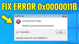 Error 0x0000011b | Windows cannot connect to the printer | operation failed KB5005565 Windows 7.8.10