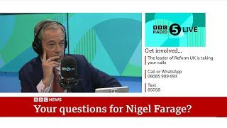 GE2024: Nigel Farage takes on BBC's Nicky Campbell (14JUne24)