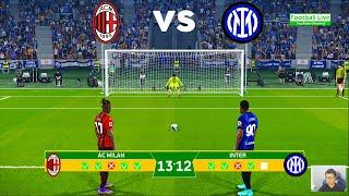 MILAN vs INTER - Penalty Shootout 2023 | Final Super Cup Italy | eFootball PES Gameplay