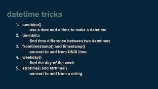 How to use python's datetime package