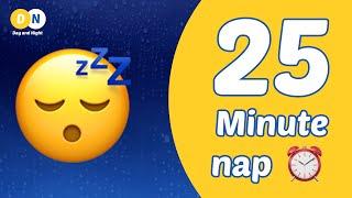 25 minute nap timer with alarm | relaxing rain ambiance