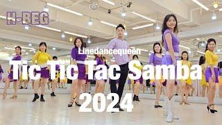 Tic Tic Tac Samba  2024 Line Dance l High Beginner  l 틱틱탁 삼바 라인댄스 l Linedancequeen l Junghye Yoon