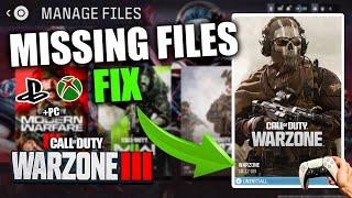 How to FIX Install Missing Files on WARZONE 3 EASILY | PS5, XBOX & PC | Install Files and Play