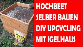 Hochbeet mit Igelhaus