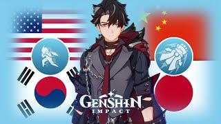 Wriothesley Voice in 4 Different Languages (Skills & Attack) | Genshin Impact Wriothesley