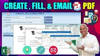 How To Create Fillable PDF's, Automatically Fill Them With Excel Data & Email Unlimited Contacts