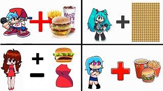 FNF FAT Hatsune Miku +1000 burgers = ? | FNF Fat Girlfriend -ALL CLOTHES = ? | Fnf Animation Meme