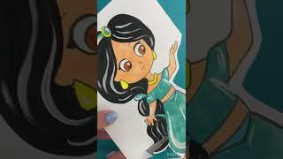 Jasmine #aladdin #disney #art #shorts #українськийютуб #alladin  #stiker #coloring