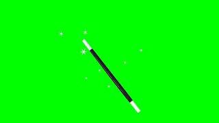 Magic Wand on Green Screen Royalty Free Copyright Free