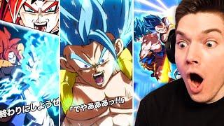 LR SSG Goku/Vegeta/Gogeta & LR SSJ4 Gogeta Super Attacks/Intros/Actives REACTION on Dokkan Battle!