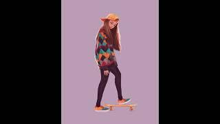 Skater girl. Spine 2D – character animation