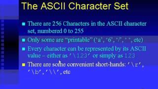 0702 C programming ASCII character set