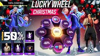 Lucky Wheel Discount Event Free Fire | scarf event, heart emote| free fire new event| ff new event