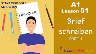 Learn German | Brief schreiben-Einladung | Letter writing-Invitation | A1 - Lesson 51