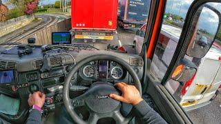 POV DRIVING OLD TRUCK DAF XF euro 5   adrian cox uk