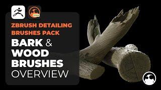 ZBrush detailing brushes pack: Bark & Wood Brushes Overview