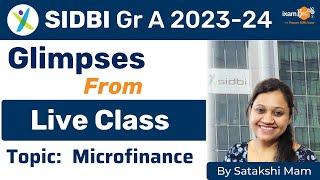 Glimpses from SIDBI Grade A live Class with Satakshi Mam | SIDBI Interview 2023 | Microfinance Class