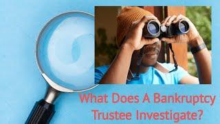 What Does The Bankruptcy Trustee Investigate?