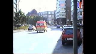 German Ambulance Responding / Alarmfahrt Rettungswagen DRK Stuttgart, 1990.