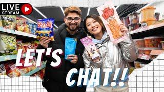 NickandCarrie is live (with Korea Snacks and drinks )