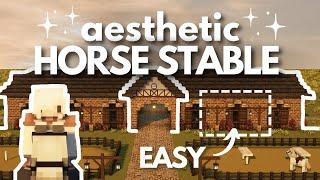 How to Build an Aesthetic Horse Stable Part 1 (Equestrain Style!) [Minecraft]