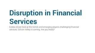 FinTech Webinar: Distrupting Financial Services