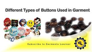 Different Types of Buttons Used in Garment | 10 different types of Buttons used in Sewing