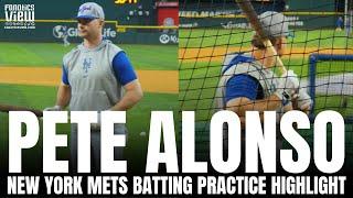 Pete Alonso Batting Practice Batting Practice From Hitters Eye View | New York Mets Highlight