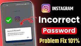 instagram password incorrect problem | how to fix incorrect password on instagram | instagram login