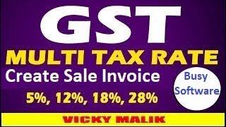 Multi Tax Rate In Busy Software Create Multi Tax Sale  Invoice  Bill