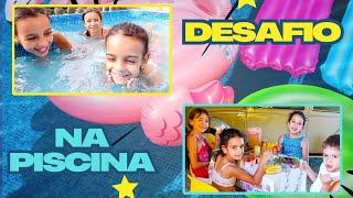 Desafio na piscina com as primas