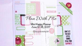 Plan With Me Mini Happy Planner (Pink & Green): June 12-18, 2017