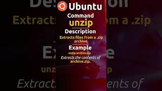 How to unzip in #ubuntuserver #ubuntu