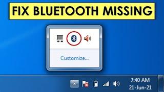 Bluetooth icon missing windows 7