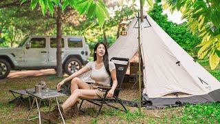 Camping in the Healing Forest️ㅣCamp ASMRㅣNortent Lavvo6