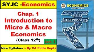 12TH ECONOMICS 1ST CHAPTER / SYJC ECONOMICS | INTRODUCTION TO MICRO & MACRO ECONOMICS|CA Pintu Gupta