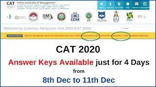 CAT 2020 | Answers Keys | Important Update | Ronak Shah | Just CAT