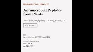 Antimicrobial Peptides from Plants | RTCL.TV