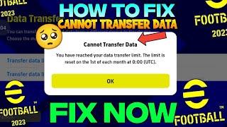 How To Fix Cannot Transfer Data in efootball 2023 | efootball23 | Mr. Believer