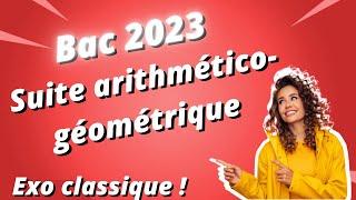 Bac Polynésie 2023 sur le suites arithmético-géométriques