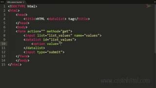 HTML datalist Tag