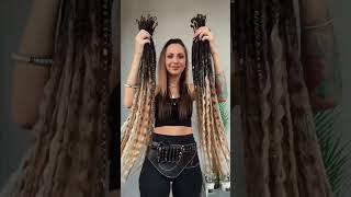 Dansama Full Set Synthetic Dreadlock Extensions Box Braids Three in one mixed Dreads Re