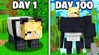 I Survived 100 Days as a Baby Panda In Minecraft