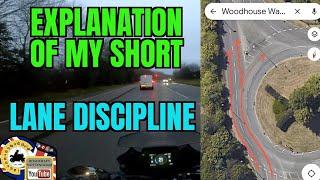Lane discipline at roundabout explanation/clarification from the short.