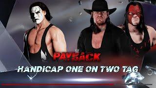 HANDICAP MATCH ONE on TWO TAG ( Sting Vs The Undertaker, Kane) ModernDraculaGaming