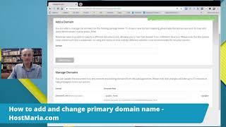 How to add and change primary domain name - HostMaria.com