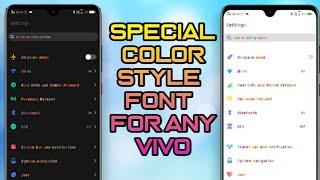 Special color style new font free download on any vivo