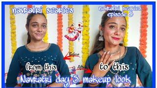 Navratri day 5 makeup look ||navratri searies||Episode 5|JAHANVI GOHIL!!