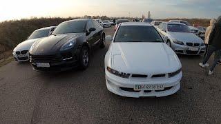 Mitsubishi Galant VR4 350HP vs Porsche Macan st2, Durango SRT8, BMW 328 x-drive