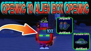 OPENING 10 ALIEN BOXES IN Roblox Dig It